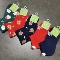 13-18cm★クリスマスデザイン　キッズ　靴下　5個セット