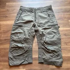 DUFFER ダファー クロップド カーゴパンツ カーキ M 立体裁断 日本製のサムネイル