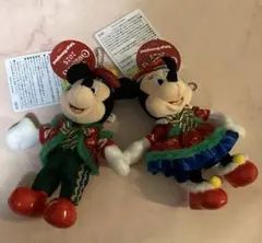 【新品未使用】ディズニー　クリスマス2025 ミッキー　ミニー　ぬいぐるみバッチ