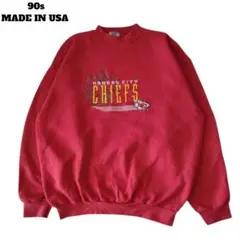 【90s・アメリカ製】NFL KHNSAS CITY CHIEFS スウェット