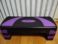 créer 踏み台昇降 ステップ台 4段 パープル 滑り止め防音マット付き