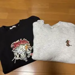 トムとジェリーのトレナー2枚セット 白がMで黒がLです！