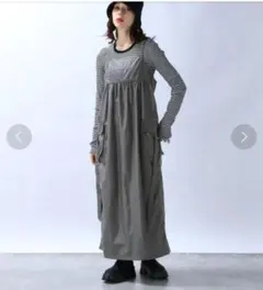 あ*☆様 黒色キャミワンピース ロング丈 ナイロン製