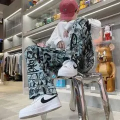 メンズ　レディース　ワイドパンツ　ジャージ　ストリート　ズボン