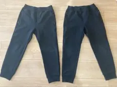 ユニクロ　ブラック長ズボン（ファスナー付き）120 黒　ドライスェットパンツ