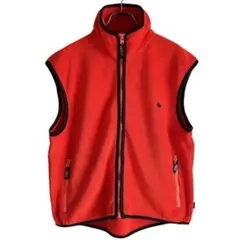 POLO ポロ(М)メンズ フリースベスト/オレンジのサムネイル