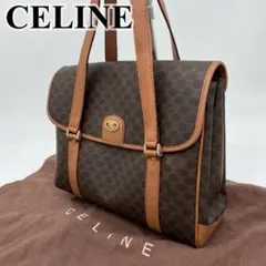 CELINE ハンドバッグ 手提げ マカダム柄 トリオンフ ゴールド金具 PVC