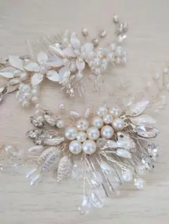 ウェディング ヘッドドレス　2個セット