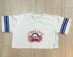 【美品】クロップド Tシャツ トップス ダンス 衣装 ガールズ ヒップホップ