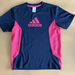 adidas ネイビー ピンク Tシャツ