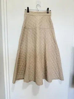 キルティング ロングスカート