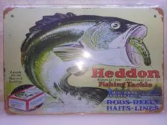 ブリキ看板 フィッシング 釣り ヘドン HEDDON ②