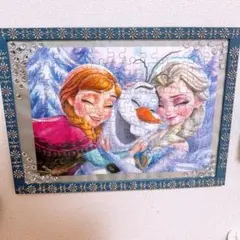 アナと雪の女王　アナ　エルサ　オラフ　パズル　額入り