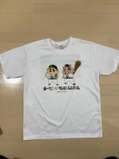 【Lサイズ】ソフトバンクホークス×クレヨンしんちゃんのコラボTシャツ