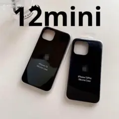 新品‐純正類似品　iPhone12 mini シリコンケース　ブラック　黒