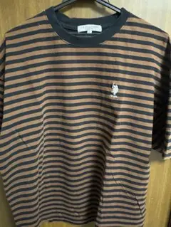 tシャツ　ボーダー　ブラウン