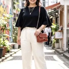 【新品タグ付き】sab street サマーニット 15 黒 ベルスリーブのサムネイル