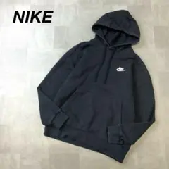 NIKE ナイキ スウッシュ刺繍 スウェットパーカー ブラック