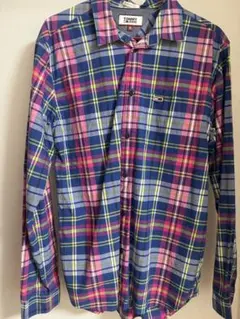 TOMMY JEANS チェック柄長袖シャツ M