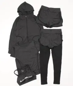 CHEATFULNESS ブラックジャージ上下セット