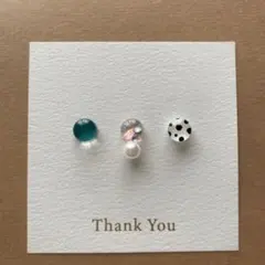 c-908ラウンドレジンピアス3個セット