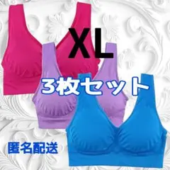 ジニエブラ XXL（3L）サイズ スポブラ 楽ブラ ピンク、ブルー