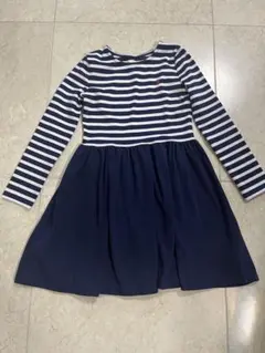 【美品】POLO ラルフローレン ストライプ 長袖ワンピース 150