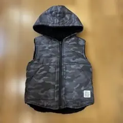 最終値引き　迷彩柄 フード付き中綿ベスト　AZUL by moussy