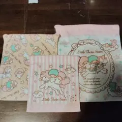 新品未使用　サンリオ　キキララ　リトルツインスターズ　巾着　巾着3点セット