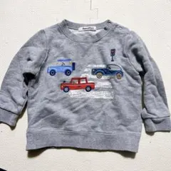 familiar トレーナー　90 グレー　車