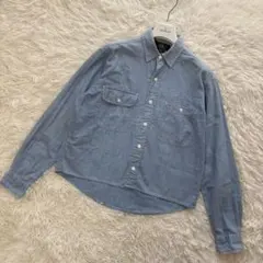 90s・三ツ星タグ】RRL デニム ワーク シャツ オーバーサイズ