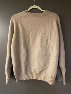 ニット セーター 長袖 ベージュ系 無地 シンプル カジュアル　SHEIN