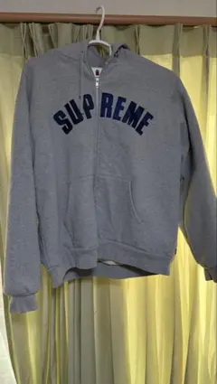 【極美品】Supreme シュプリーム ジップアップパーカー グレー XL