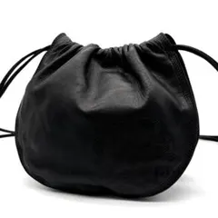 美品✨ロエベ ショルダーバッグ 巾着型 アナグラム ナッパレザー ブラック