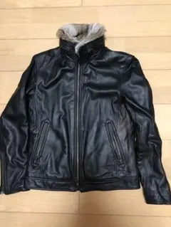 BURBERRY BLACK LABEL レザー ジャケット ファー付のサムネイル