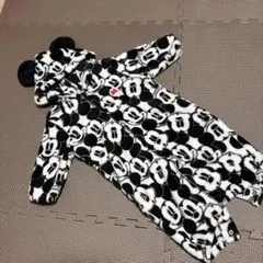ミッキーマウス柄フリースロンパース