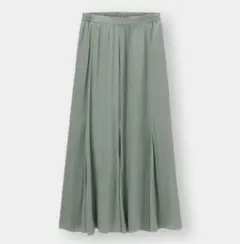 GU（ジーユー） サテンマーメイドフレアスカート　グリーン　Sサイズ