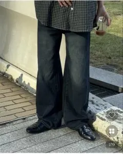 ヴィンテージワイドデニムパンツ