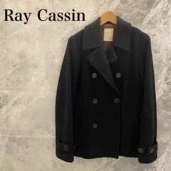【美品】Ray Cassin レディース ウールコート ブラック 水玉模様裏地のサムネイル
