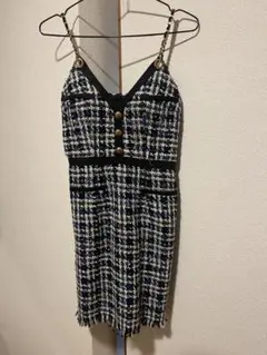 JEWELS チェック柄キャミワンピース XS