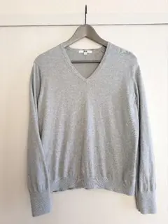 UNIQLO コットン　ウォッシャブル　Vネックセーター