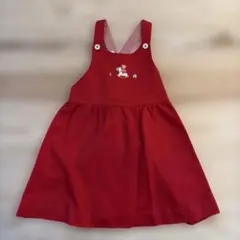 familiarジャンパースカート@赤/90