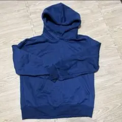 パーカー　フード付き　トレーナー　青　紺
