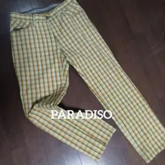 【即日発送】美品。PARADISO チェック柄 ゴルフパンツ