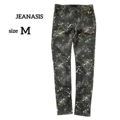 ジーナシス　スキニーパンツ　デニム　総柄　ストレッチ　M レディース