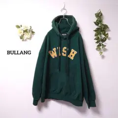 BULLANG プルオーバーパーカー 裏起毛 フロントプリント