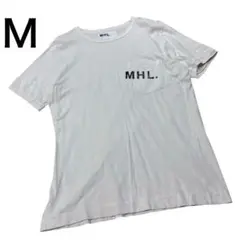MHL. ホワイト 半袖Tシャツ　【Ｍ】　マーガレットハウエル