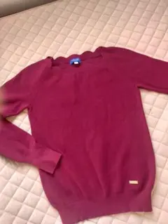 ブルーレーベル・クレストブリッジ　ワインレッド 長袖ニットセーター金タグ付き♪
