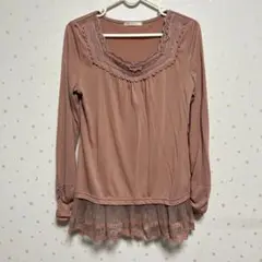 axes femme アクシーズファム トップス ピンク 長袖　M