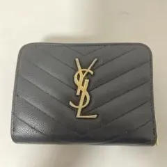 YSL ブラック 二つ折り財布　サンローラン